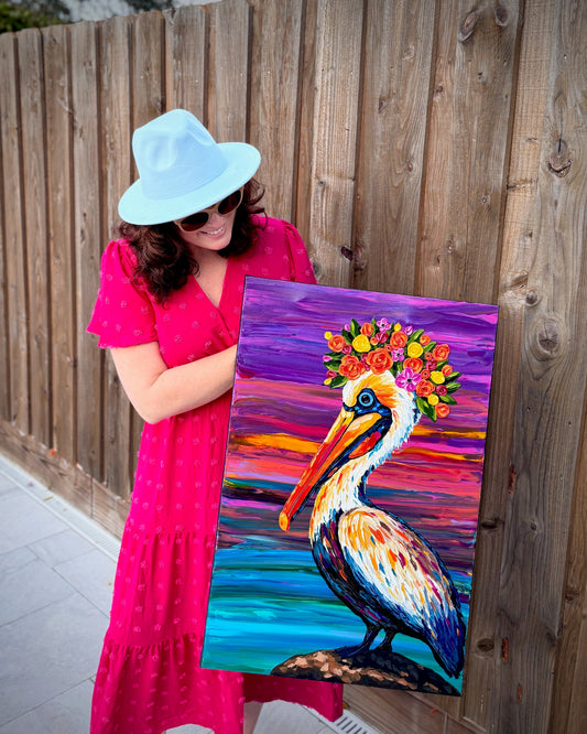 Why I Paint Floral-Crowned Pelicans